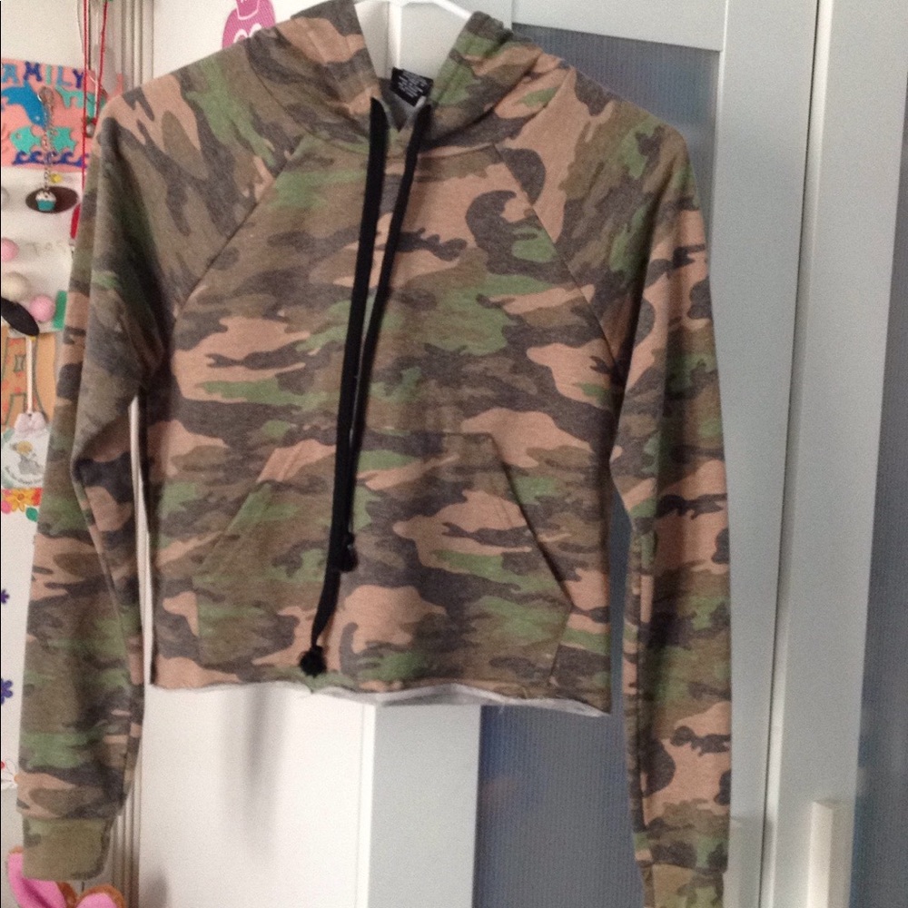 Army cropped sweatshirt - Picture 1 of 2